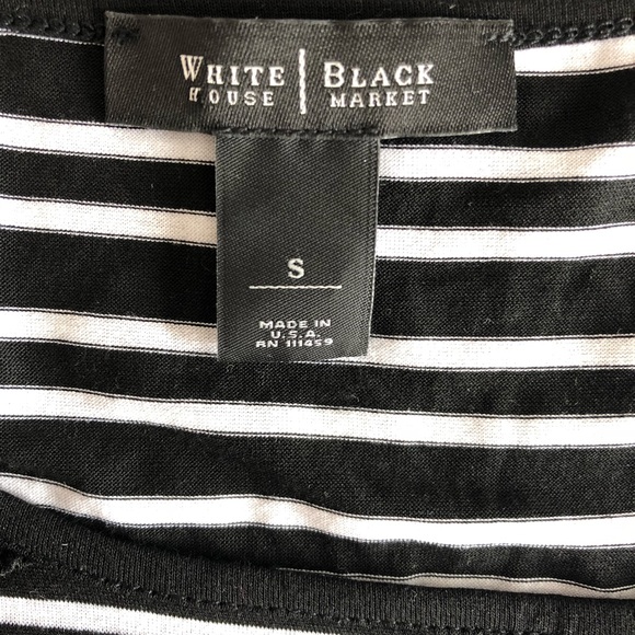 WHBM Black and White Striped Layered Top - Picture 6 of 6